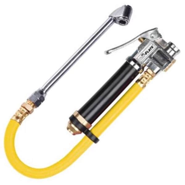 Tru-Flate Brass/Steel Inflator Gauge with Hose 1/4 in. NPT 120 psi 1 pc TRFL101TF - main